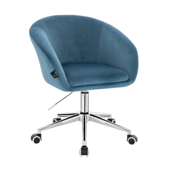 SVITA LOUISA Krzesło biurowe Krzesło obrotowe Krzesło na biurko z regulacją wysokości Niebieski SVITA