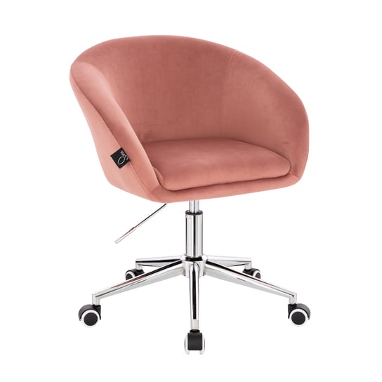 SVITA LOUISA Krzesło biurowe Krzesło obrotowe Krzesło na biurko z regulacją wysokości Różowy SVITA