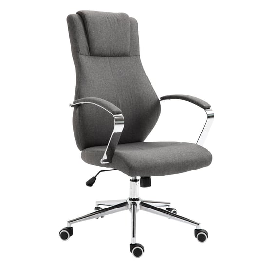SVITA MELLOW Krzesło biurowe poliestrowe Krzesło obrotowe Podłokietniki Regulacja wysokości Ciemnoszary SVITA