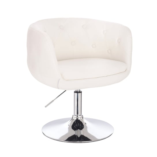 SVITA Panama Retro Krzesło do salonu Krzesło koktajlowe Krzesło barowe z białą podstawą ze sztucznej skóry SVITA