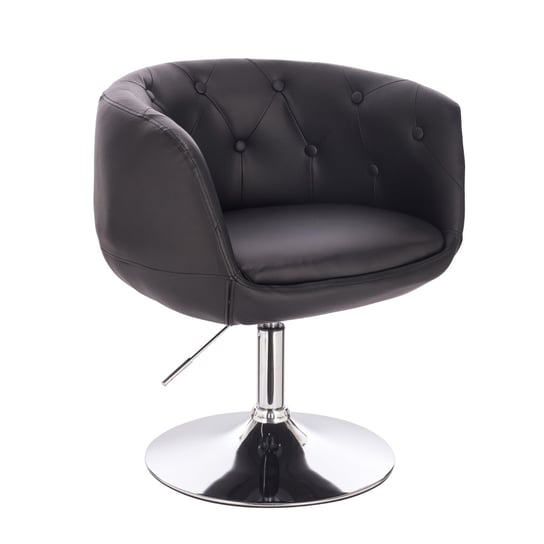 SVITA Panama Retro Lounge Chair Krzesło koktajlowe Czarna podstawa ze sztucznej skóry SVITA