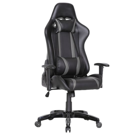 SVITA Racing Armchair Gaming Executive Chair Krzesło biurowe Ergonomiczne krzesło biurkowe czarno-szare SVITA