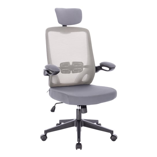 SVITA SAM Krzesło biurowe Ergonomiczne regulowane kółka Szary SVITA