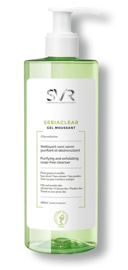 SVR, Sebiaclear Gel Moussant, oczyszczający żel do mycia skóry trądzikowej i tłustej, 400 ml SVR