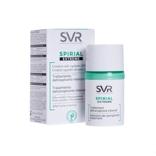 SVR Spirial Extreme, dezodorant przeciw nadmiernemu poceniu się, roll-on, 20 ml SVR