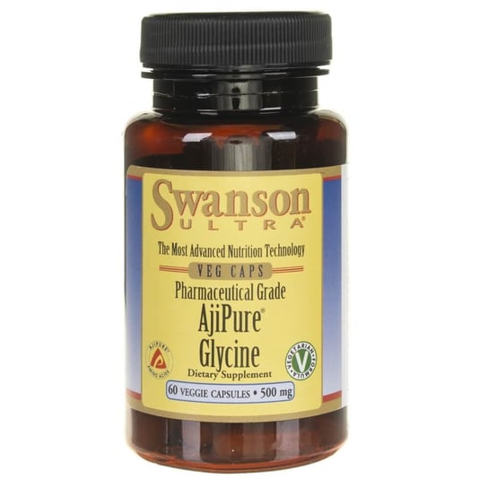 Swanson, Aminokwasy, AjiPure Glicyna 500 mg, Suplement diety, 60 kaps. Swanson