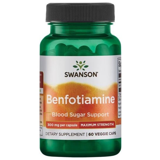Swanson Benfotiamina (Witamina B1) 300 mg - Suplement diety, 60 kapsułek Swanson