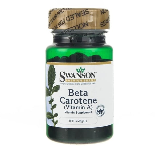 Swanson, Beta Karoten Witamina A,  Suplement diety, 100 kaps. Swanson