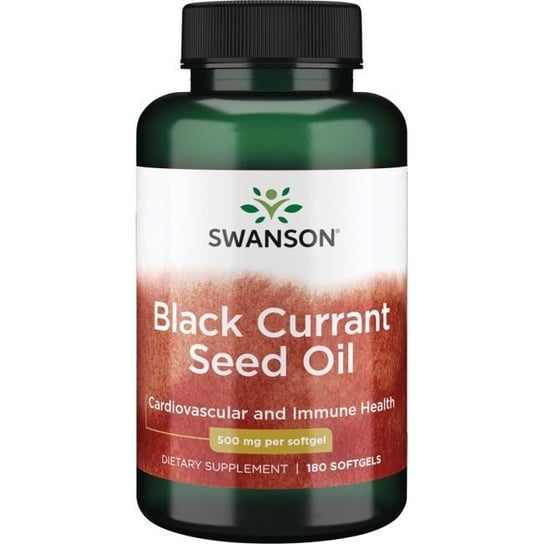 Swanson Black Currant Seed Oil (Olej z nasion czarnej porzeczki) 500mg, 180 żelek Inna marka