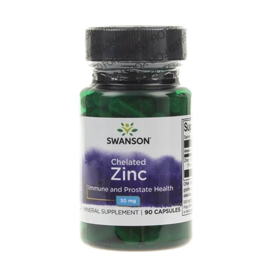 Swanson, Cynk Zinc, 30 mg, Suplement diety, 90 kaps. Swanson
