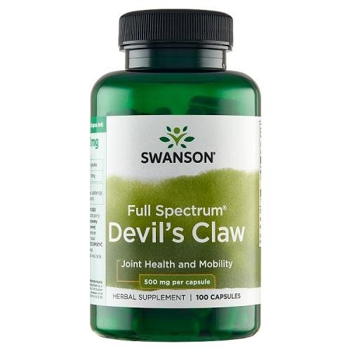 SWANSON, Devil's Claw 500 mg,  Suplement diety, 100 kaps. Swanson