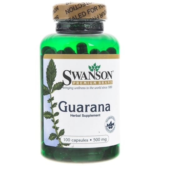 Swanson, Guarana 500 mg -  Suplement diety, 100 kaps. Swanson