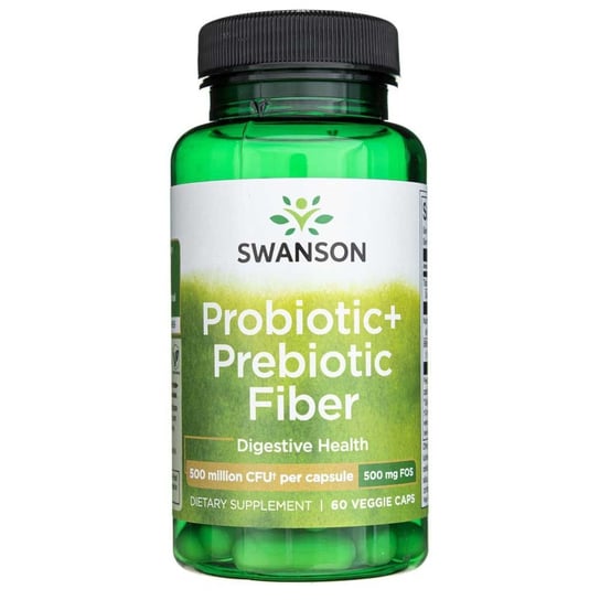 Swanson Probiotyk+ Błonnik prebiotyczny - Suplement diety, 60 kaps. Swanson