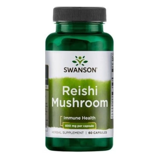 Swanson, Reishi Mushroom, 600 mg, Suplement diety, 60 kaps. Swanson
