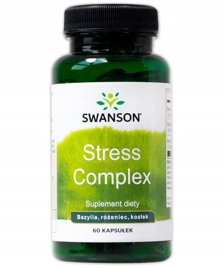 Swanson, Stress Complex - Rhodiola Holy Basil Valerian, Suplement diety, 60 kaps. Inna marka