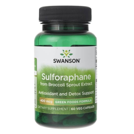 Swanson, Sulforafan, 400 mcg, Suplement diety, 60 kaps. Swanson
