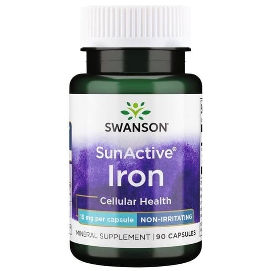 Swanson, Sunactive Iron, 15 Mg, Suplement diety, 90 kaps. Inna marka