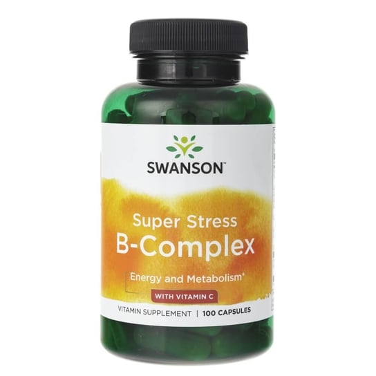 Swanson Super Stress B-Complex z Witaminą C - Suplement diety, 100 kapsułek Swanson