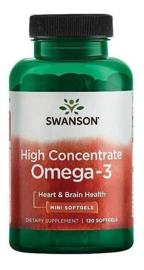 Swanson, suplement diety High Concentrate Omega 3, 120 kapsułek Swanson