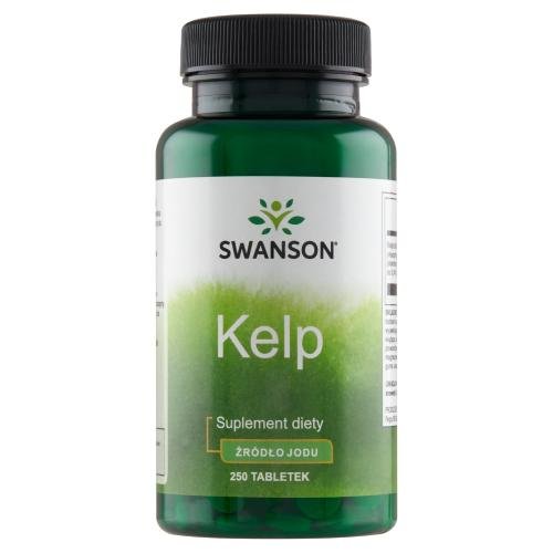 Swanson, Suplement diety Kelp (Jod) 225mcg, 250 tabletek Swanson