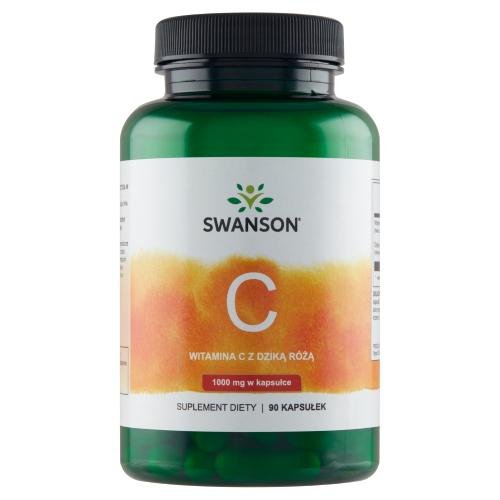 Swanson, Witamina C z dziką różą 1000 mg, Suplement diety, 90 kaps. Swanson