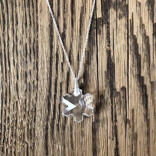 Swarovski, Snowflake, kryształ + długi łańcuszek, 70 cm SWAROVSKI