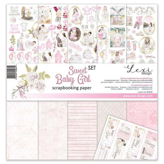Sweet Baby Girl Set - Zestaw Papierów - 30,5 Cm X 30,5 Cm - Lexi Design Lexi Design