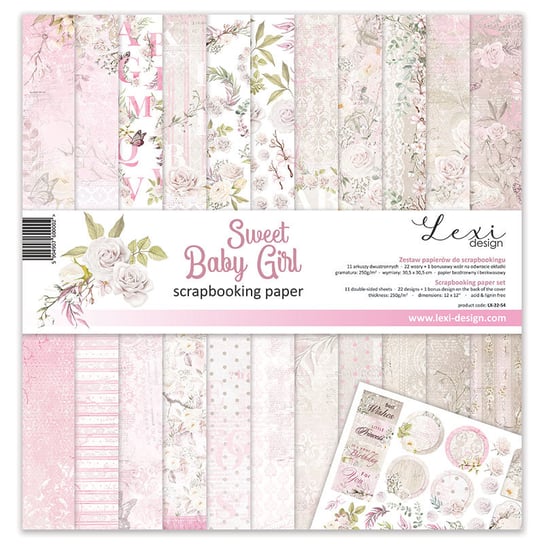 Sweet baby girl - zestaw papierów - 30,5 cm x 30,5 cm - Lexi Design Lexi Design