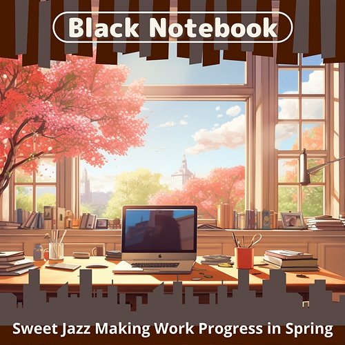 Sweet Jazz Making Work Progress in Spring Black Notebook