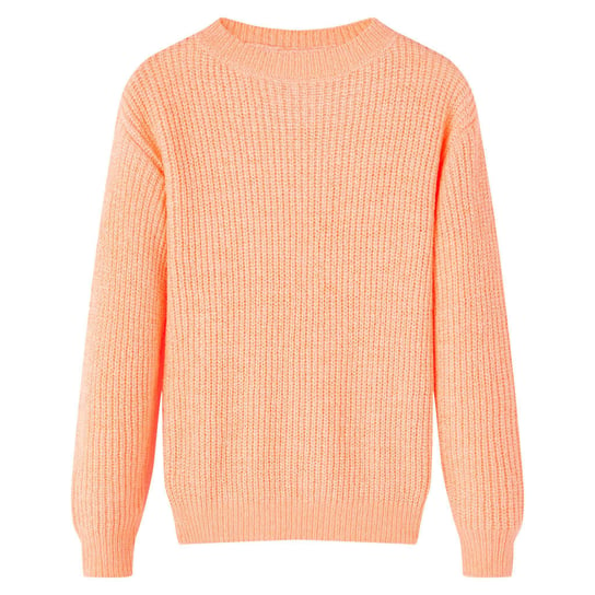 Sweter dziecięcy z dzianiny, jasnopomarańczowy, 104 vidaXL
