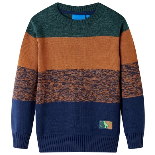 Sweter dziecięcy z dzianiny, kolorowy, 128 vidaXL