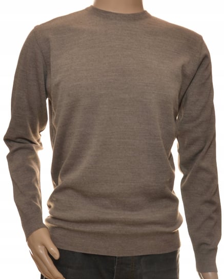 Sweter męski brązowy z wełny wełniany M Inna marka