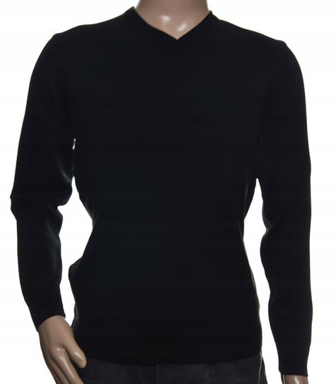 Sweter męski gładki wełniany w szpic z wełny L Inna marka