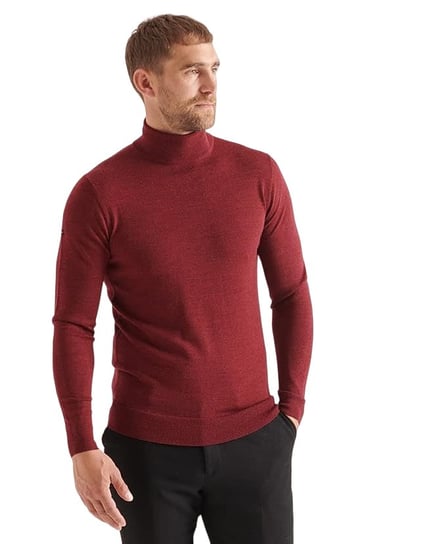 Sweter męski SuperDry Studios Merino Roll wełniany golf-XL Superdry