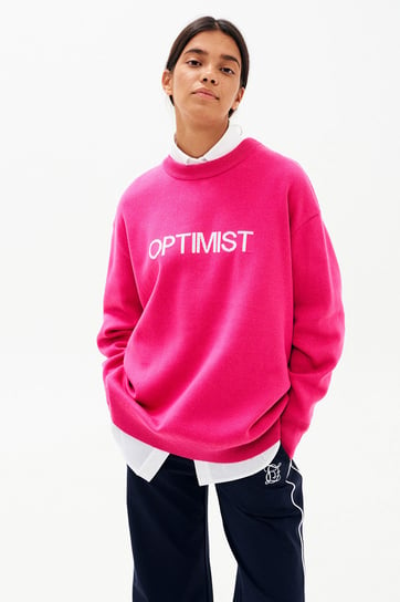 Sweter OPTIMIST Sweter OPTIMIST - różowy Inna marka