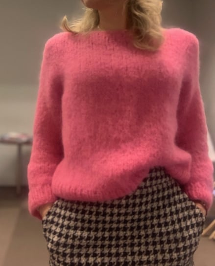 Sweter Pomelo pink handmade HappyCzapy