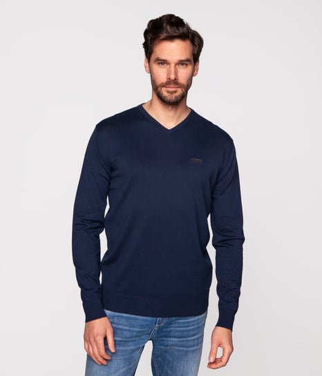 Sweter z bawełny organicznej ADAM ORGANIC DRESS BLUE-XXL Lee Cooper