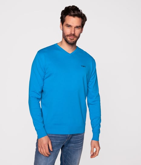 Sweter z bawełny organicznej ADAM ORGANIC METHYL BLUE-XXL Lee Cooper