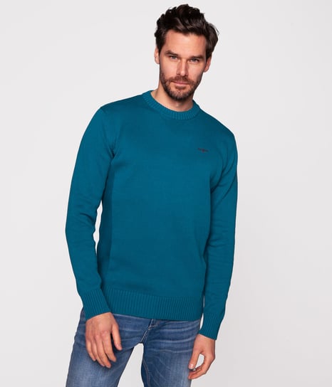 Sweter z bawełny organicznej BILL ORGANIC CORAIL BLUE-L Lee Cooper