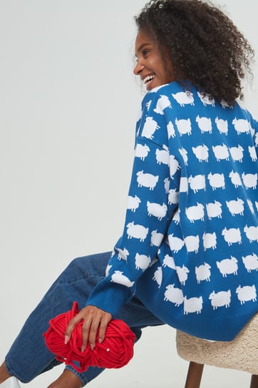Sweter z owieczkami Sweter z barankami - dżins Inna marka