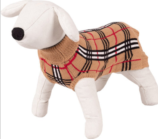 Sweterek dla psa Happet 360L beż krata L-35cm Happet