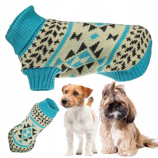 Sweterek dla psa ubranko na zimę ciepły rozciągliwy sweter z golfem M Inna marka