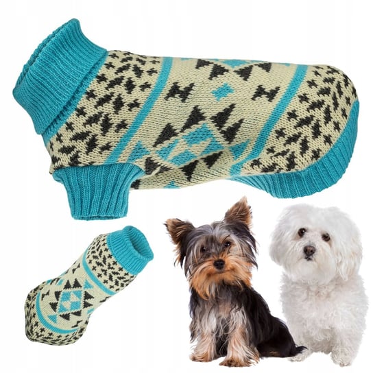 Sweterek dla psa ubranko na zimę ciepły rozciągliwy sweter z golfem S Inna marka