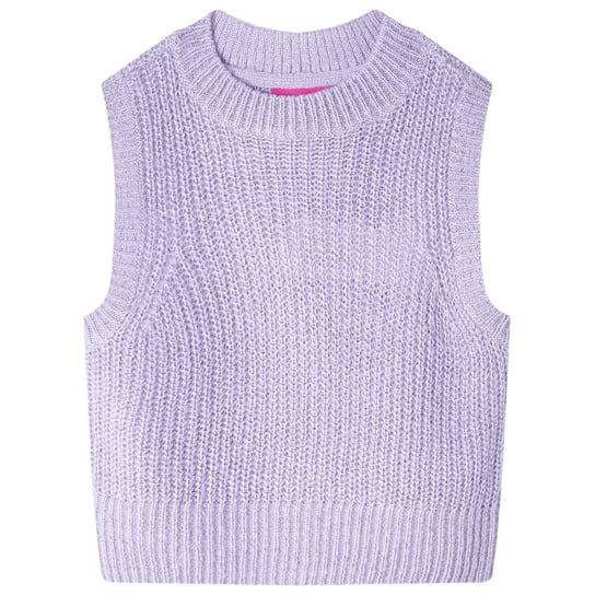 Swetrowa kamizelka dziecięca z dzianiny, kolor jasny liliowy, 140 vidaXL