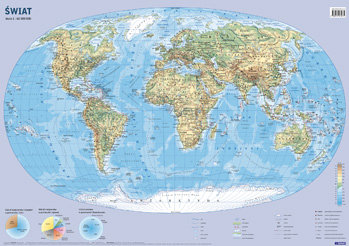 Świat 1:60 000 000 Mapa Ścienna Wydawnictwo Demart