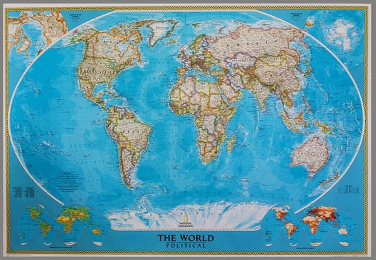 Świat Classic - mapa ścienna polityczna do wpinania - pinboard, 1:19 663 000, National Geographic National geographic
