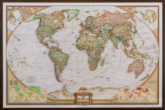 Świat Executive - mapa ścienna do wpinania - pinboard, 1:29 772 000, National Geographic National geographic