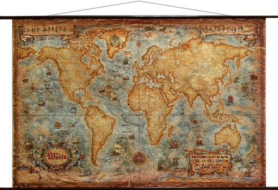 Świat. Mapa ścienna stylizowana 1:33 000 000, Ray&Co Opracowanie zbiorowe