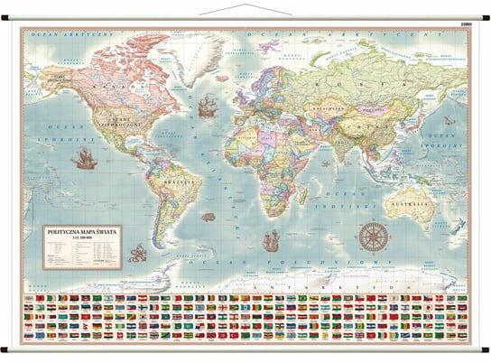 Świat polityczny - mapa ścienna stylizowana, 1:21 200 000 Opracowanie zbiorowe