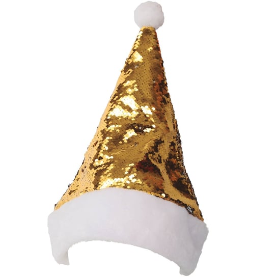 Świąteczna czapka świętego Mikołaja z cekinami złota srebrna Guirma